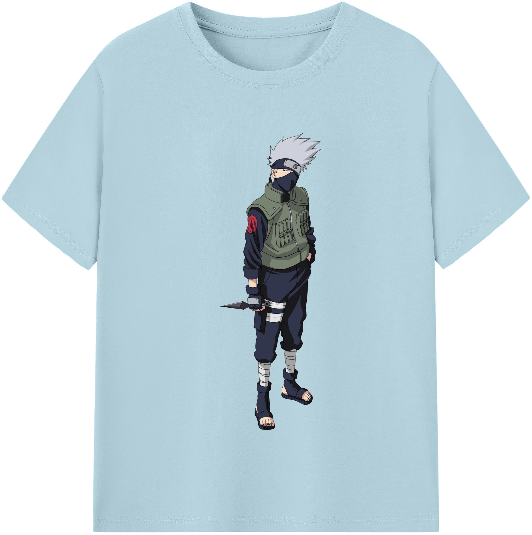 （画像用） NARUTO -ナルト- はたけ カカシ Hatake Kakashi 綿100％半袖Tシャツ（フロントプリント）